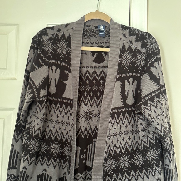 Doctor Who Torrid BBC Black and Grey Gray Cardigan Open Front Women Plus Size 2 - Picture 2 of 8